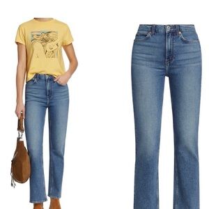 Re/Done Blue Straight Leg Jeans